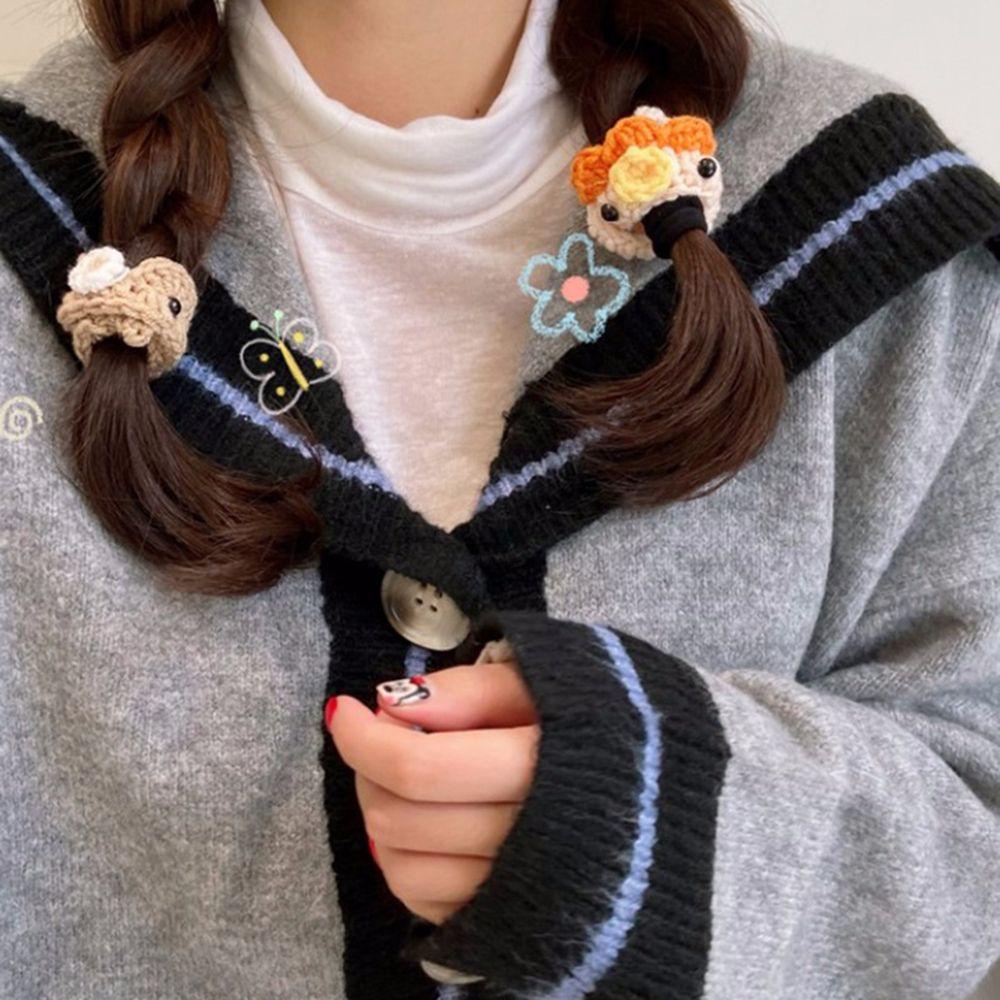 Vòng Tay Dây Len Họa Tiết Gấu Hoạt Hình Đơn Giản Phong Cách Hàn Quốc Cho Cặp Đôi