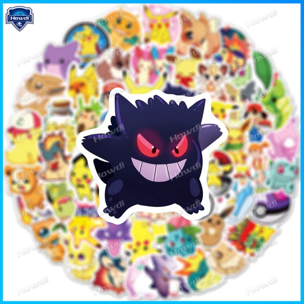 Miếng Dán Hình Pikachu Chống Thấm Nước Trang Trí Mũ Bảo Hiểm Xe Mô Tô