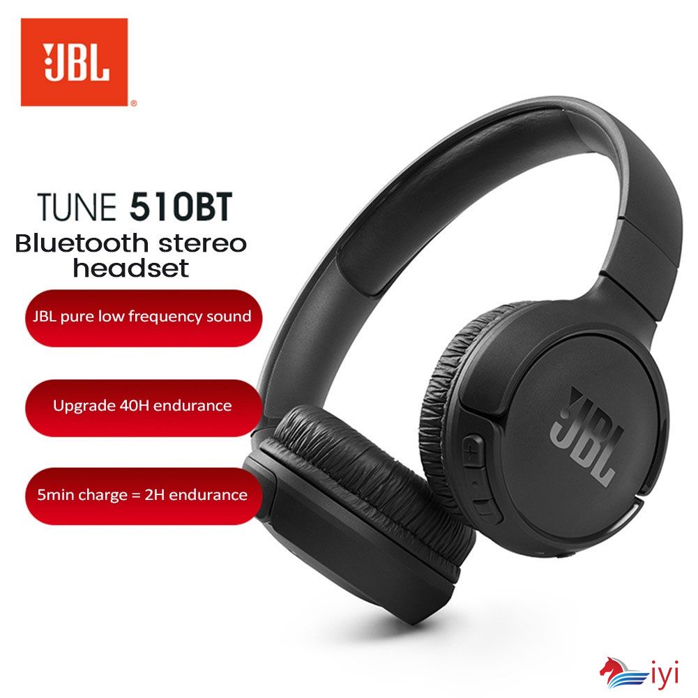 JBL ĐIỀU CHỈNH 510BT Tai Nghe Không Dây Với Active Hủy Bỏ Tiếng Ồn Bluetooth Đầu Gắn Tai Nghe