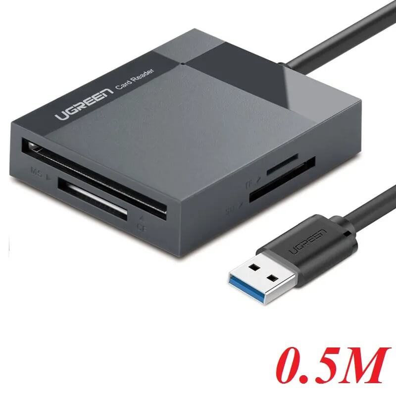 Đầu Đọc Thẻ Nhớ Đa Năng 4 In 1 UGREEN 30333 - CF, SD, TF, MS USB 3.0 Tốc Độ Cao - Hàng Chính Hãng