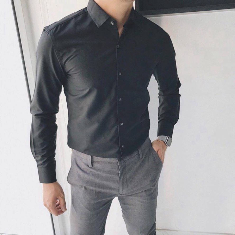 Áo sơ mi nam cao cấp - Chất liệu lụa , không nhăn, thoáng mát, thấm hút mồ hôi vip | BigBuy360 - bigbuy360.vn
