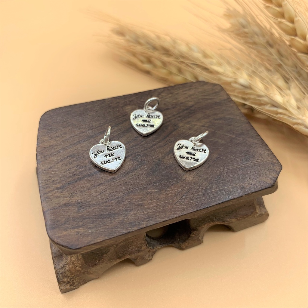 Charm móc treo trái tim You Heart Me Warm - Charm Bạc 925 - Mã CA735