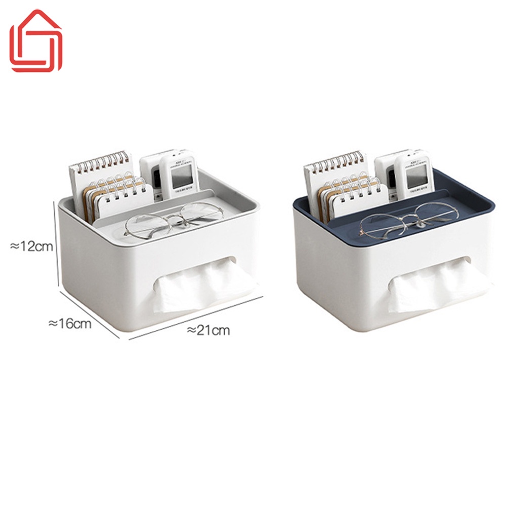 Hộp khăn giấy đa năng tích hợp nhiều ngăn để đồ tiện lợi - nhamoi