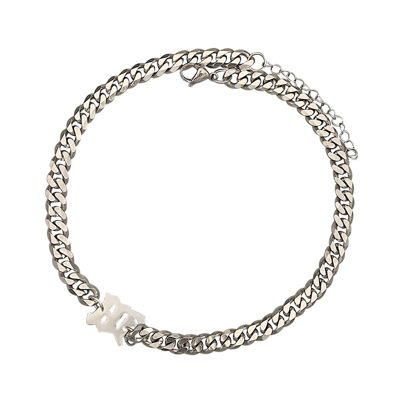 Vòng cổ Thép Titan Mặt Chữ Thời Trang Hip Hop