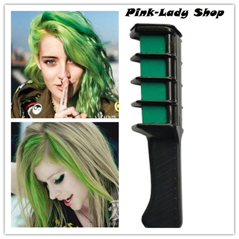 Lược Nhuộm Tóc Màu Xanh Lá Cây Đổi Mầu Tóc Tạm Thời 14g/Chiếc