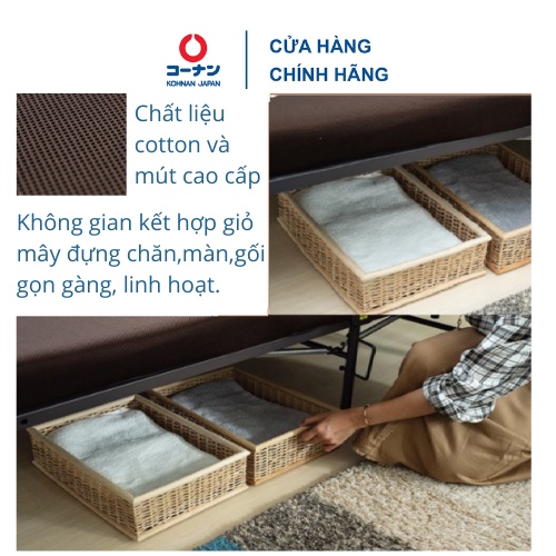 [Mã LIFECPMALL giảm 12% đơn 250K] Giường xếp gọn đa năng di động khung sắt KOHNAN LIFELEX KR18