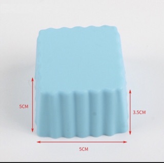 Khuôn silicon cupcake vuông 5cm