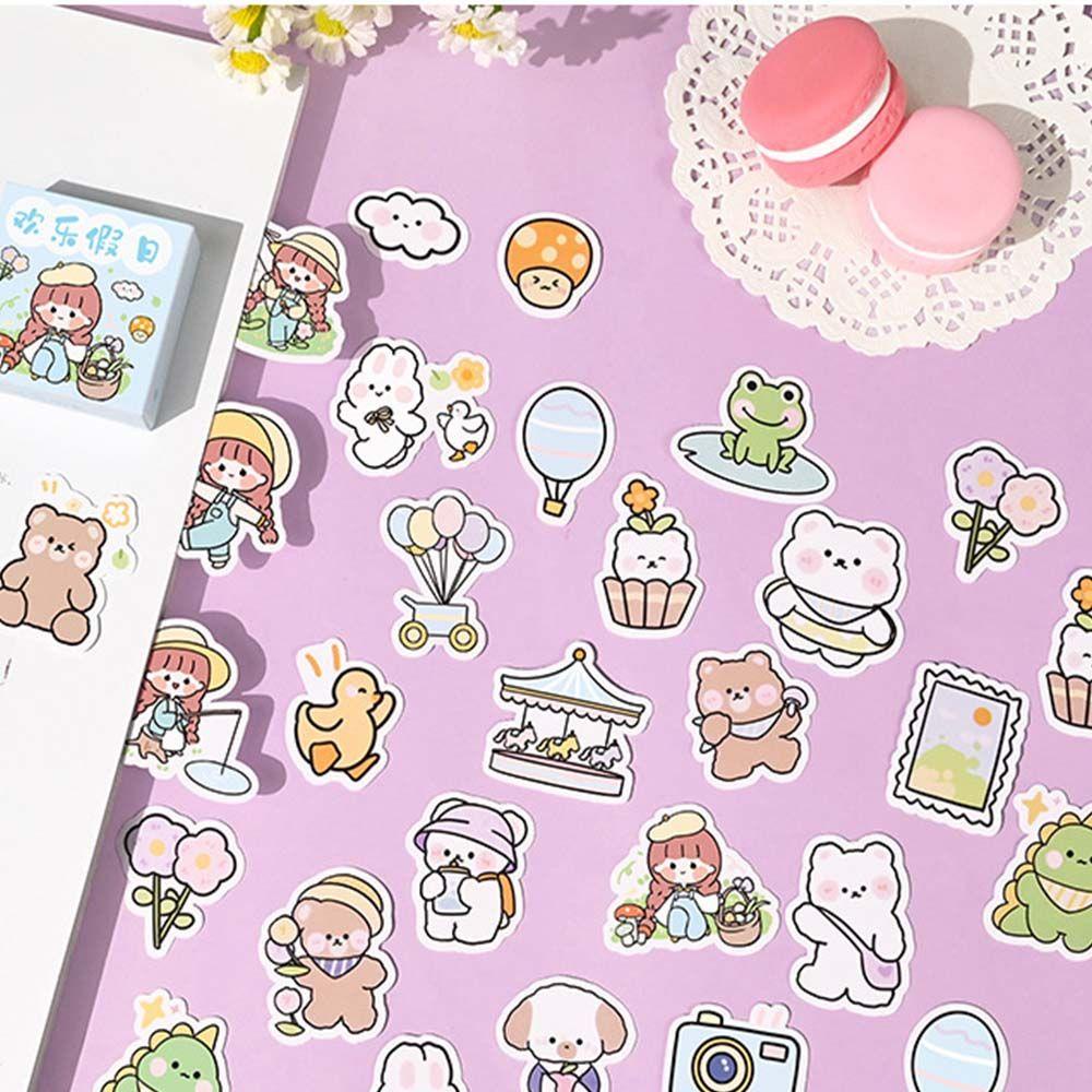 Bộ 300 Miếng Dán Hoạt Hình Dễ Thương Dùng Trang Trí Sổ Tay