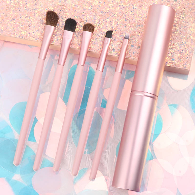 5 Bàn chải trang điểm Bàn chải phấn mắt Bộ bàn chải maxi Tube Nhôm cầm tay đầy đủ các công cụ trang điểm không mất tó | BigBuy360 - bigbuy360.vn