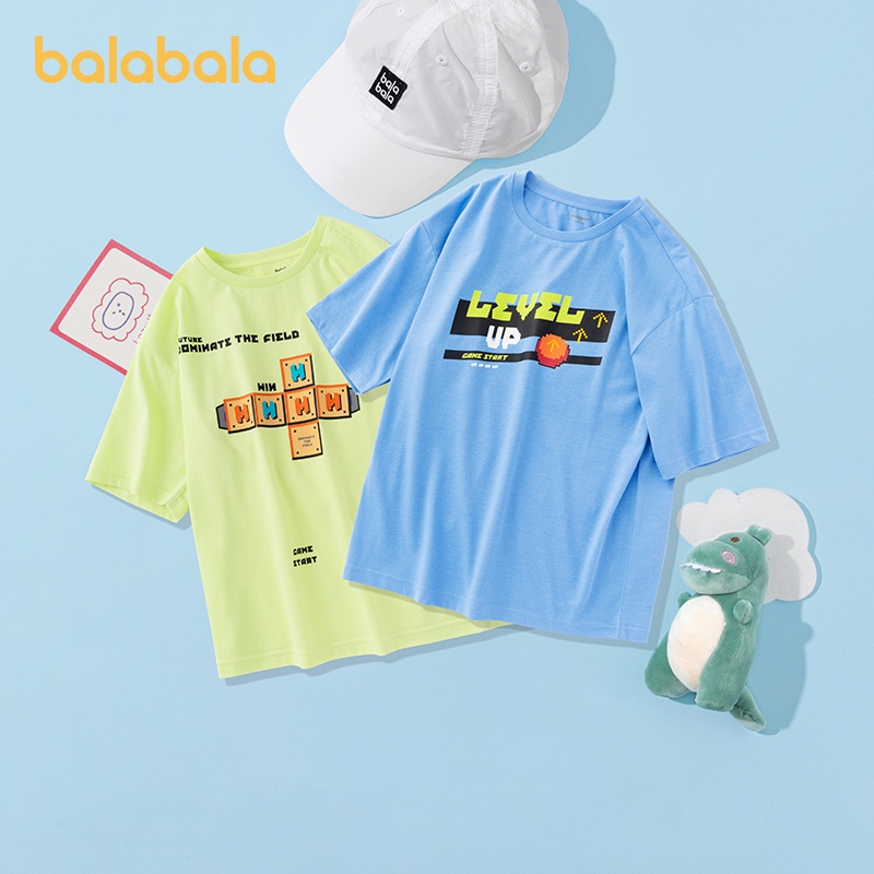 (7-16 tuổi) Áo phông bé trai hãng Balabala 22172201136 nhiều màu thoáng mát