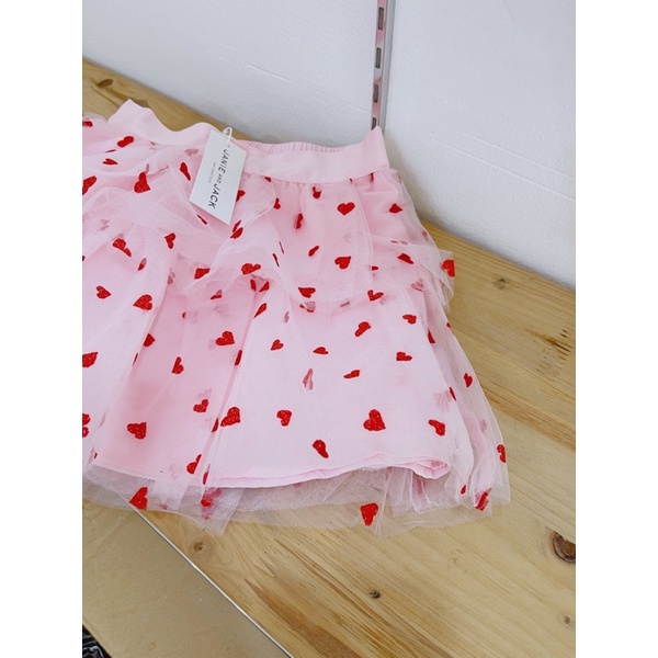 Chân váy tutu bé gái  - JANIE and JACK - vải ren - hoạ tiết trái tim