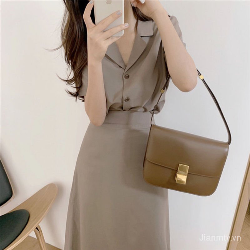 Set Chân Váy Lưng Cao Và Áo Tay Ngắn Thời Trang Quyến Rũ Cho Nữ | BigBuy360 - bigbuy360.vn