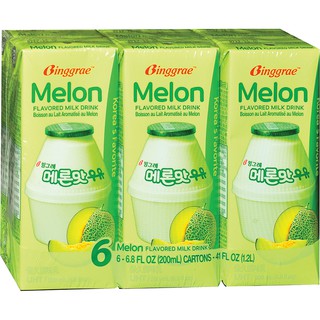 Sữa chuối/ dâu/ dưa lưới Binggrae lốc 6 hộp x 200ml