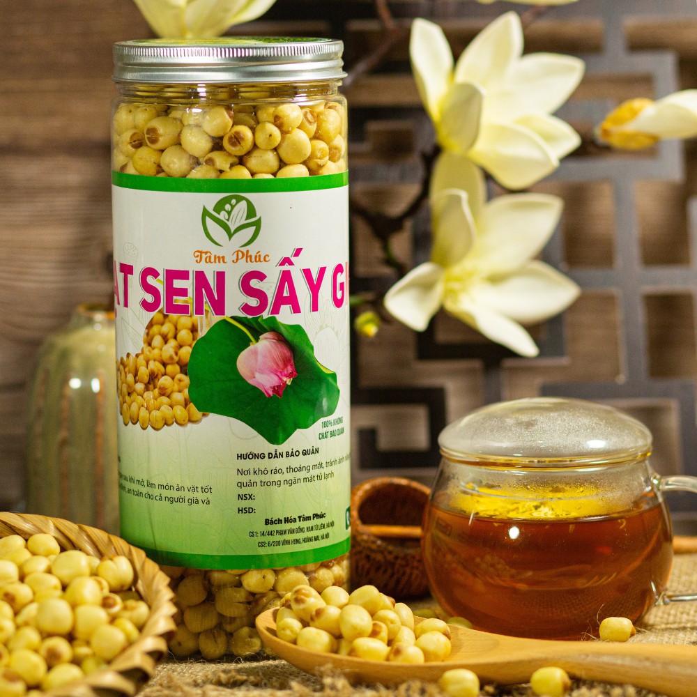 Hạt Sen Sấy Khô Chuẩn Loại 1 Chất Lượng Hảo Hạng. Hạt Sen Sấy Ăn Liền sức hấp dẫn không thể chối từ 400gr