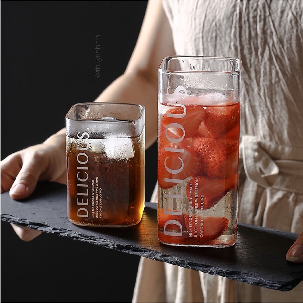 Ly thủy tinh vuông delicious ISO.161 size 250ml-360ml, isoglass