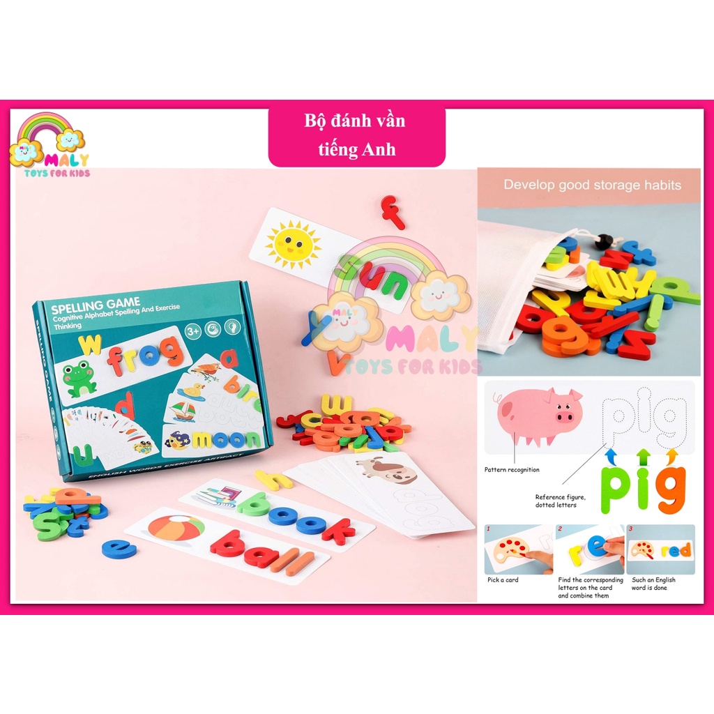 Đồ chơi gỗ học tiếng Anh