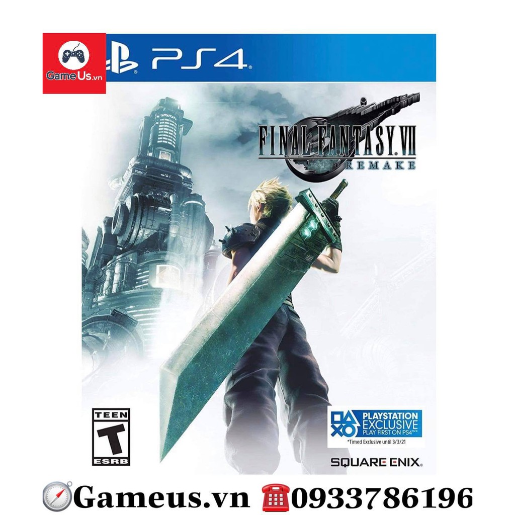 Đĩa Game PS4: Final Fantasy VII Remake Hệ US