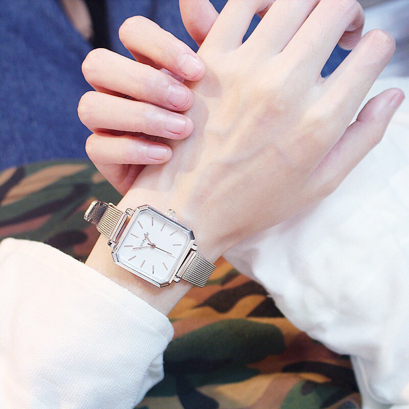 Đồng hồ nữ Dotime thời trang Candycat dây lưới mặt vuông đẹp ZO39 | BigBuy360 - bigbuy360.vn