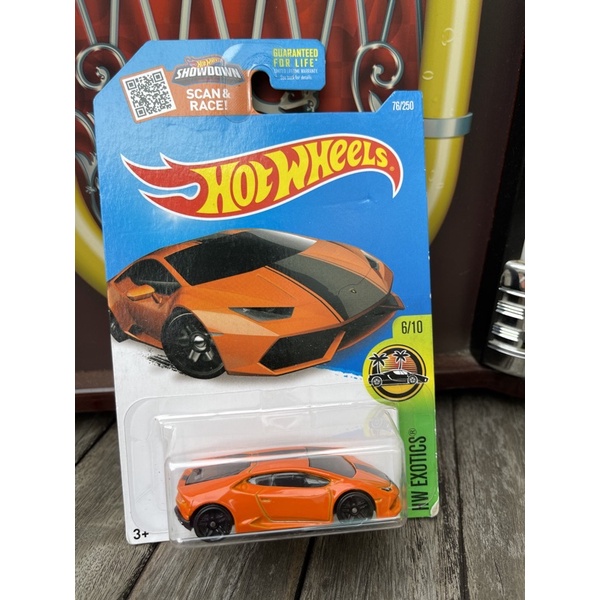 Xe mô hình đồ chơi cơ bản Hotwheels 1:64 - Lamborghini Huracan LP610-4 (cam)