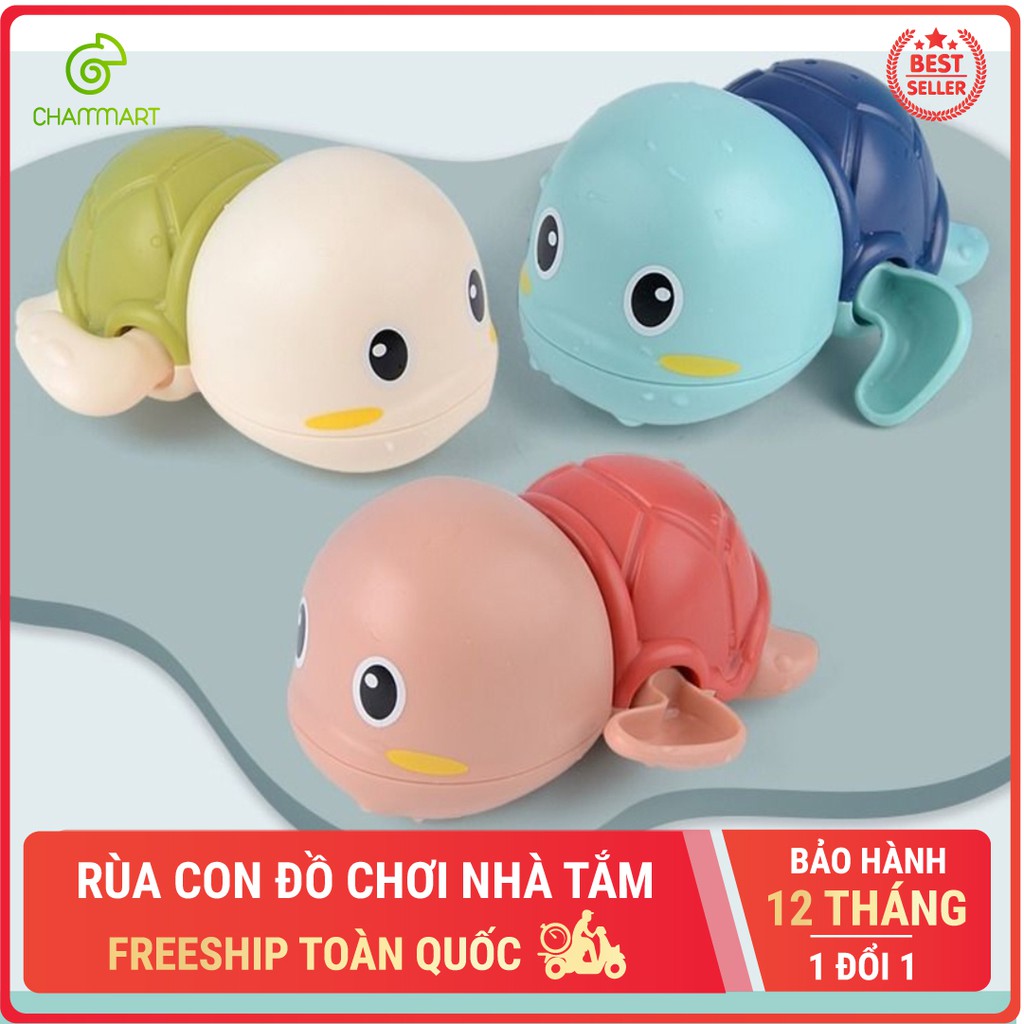 Rùa con đồ chơi nhà tắm bãi biển dễ thương lên dây cót thả nước bồn tắm cho trẻ nhỏ