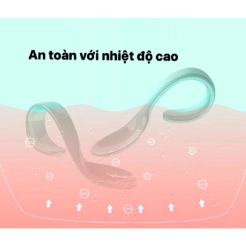 Bộ thìa nĩa cong Misuta tập xúc cho bé chính hãng