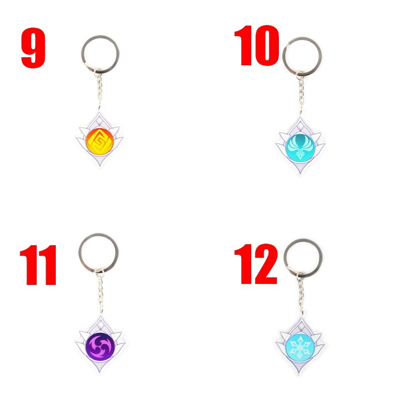 Móc chìa khóa Acrylic 14 phong cách game Genshin 7 tiện dụng