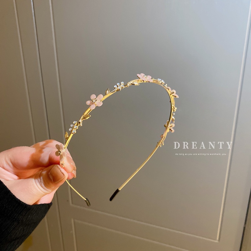 Băng Đô Cài Tóc Dạng Ấn Đính Kim Cương Giả Phong Cách Mori Dễ Phối Đồ