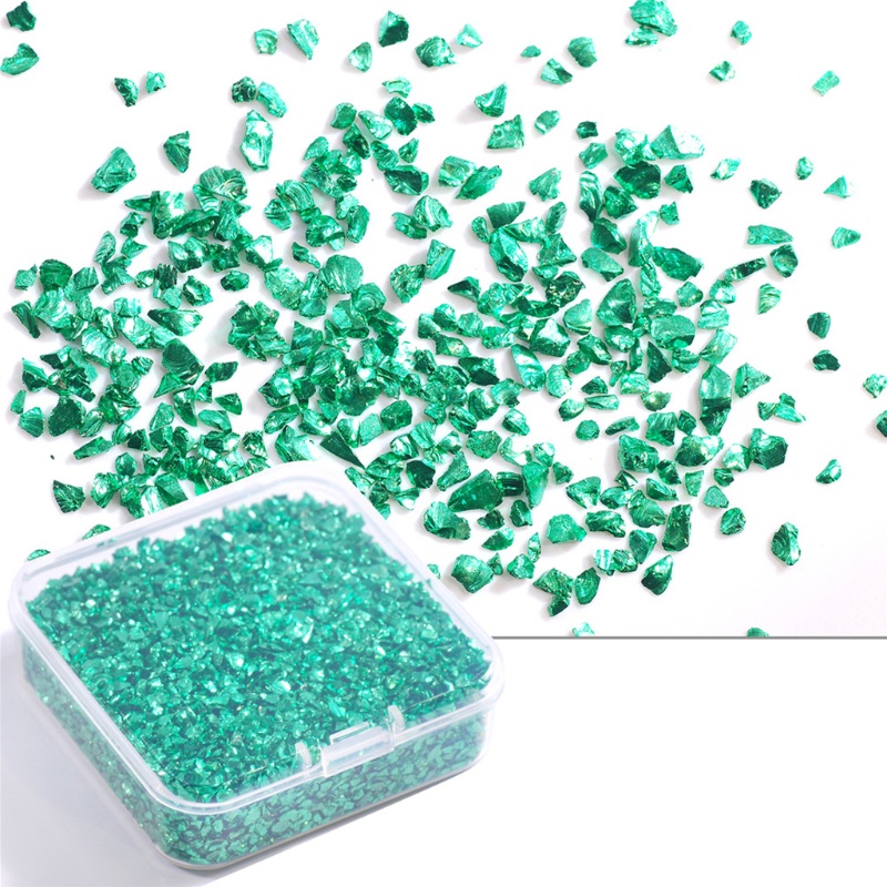 Blg Hạt Thủy Tinh Lấp Lánh 80g/ Hộp Kim Loại Để Vỡ Kính