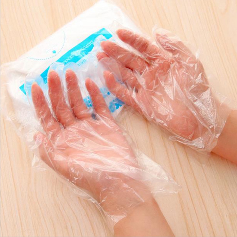 Set 50 Găng Tay Nhựa PE Trong Suốt Dùng Một Lần An Toàn Đa Ứng Dụng Wyoming060