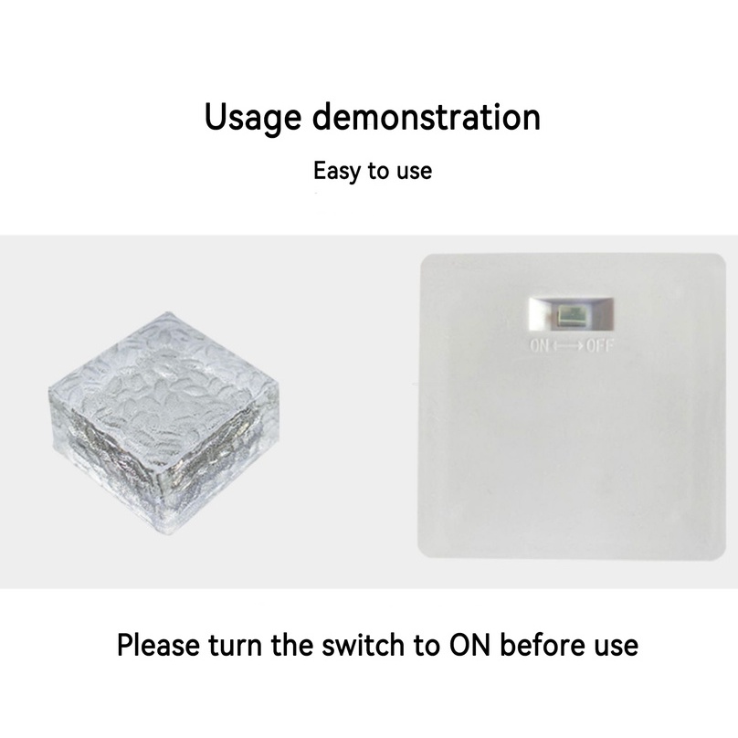 Đèn LED Năng Lượng Mặt Trời Chống Nước Hình Viên Gạch Trang Trí Sân Vườn/Cầu Thang Ngoài Trời