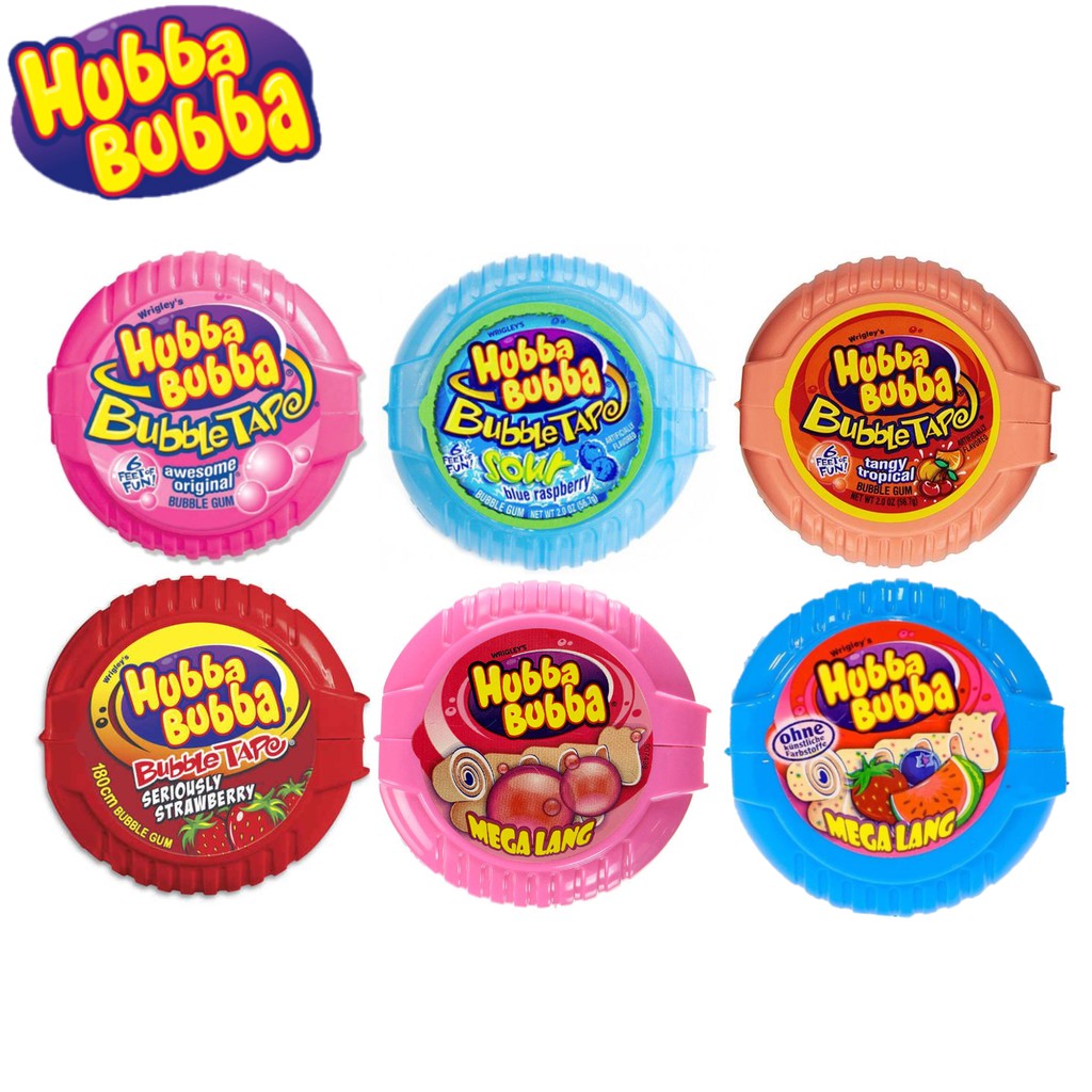 ( Bán sỉ ) Lốc 12c Kẹo gum cuộn siêu dài Hubba Bubba (180cm - 56gr)