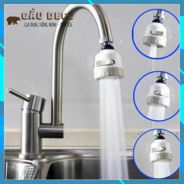 Đầu vòi tăng áp rửa chén/bá [FREESHIP] t - Tăng Áp mạnh - 3 Chế Độ Phun - Xoay 360 Độ