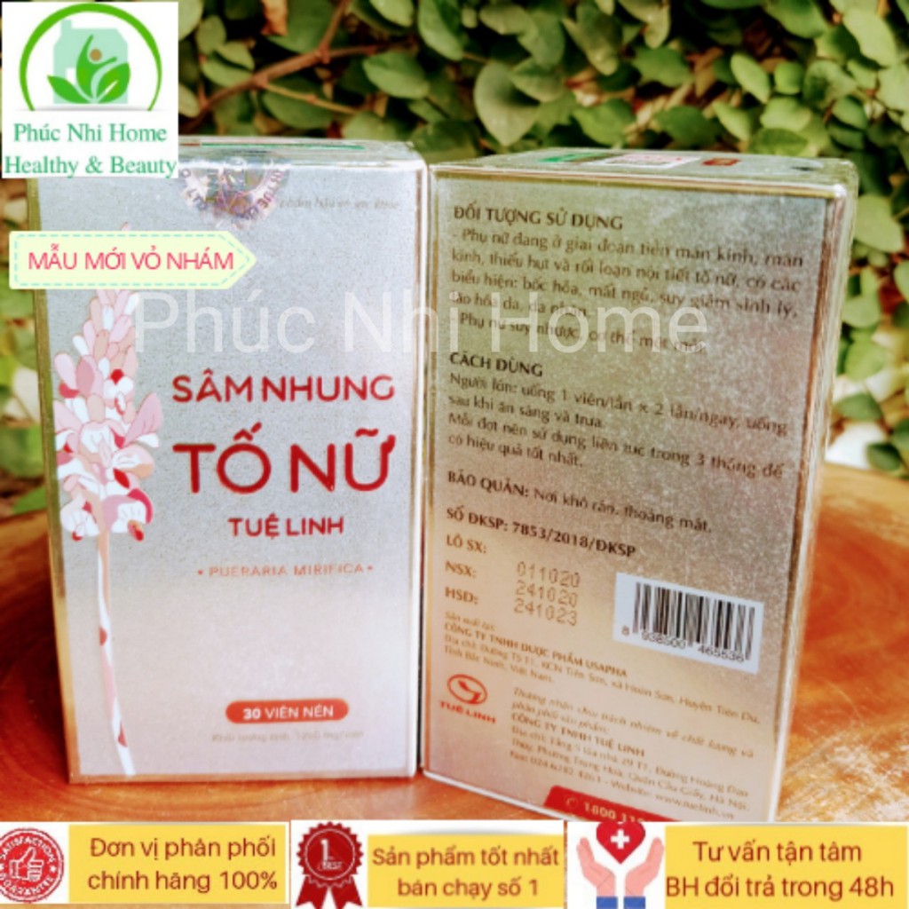 Sâm nhung tố nữ Tuệ Linh lọ 30 viên chính hãng mẫu mới, bổ sung nội tiết tố, duy trì sắc đẹp, sức khoẻ, sinh lý nữ | BigBuy360 - bigbuy360.vn