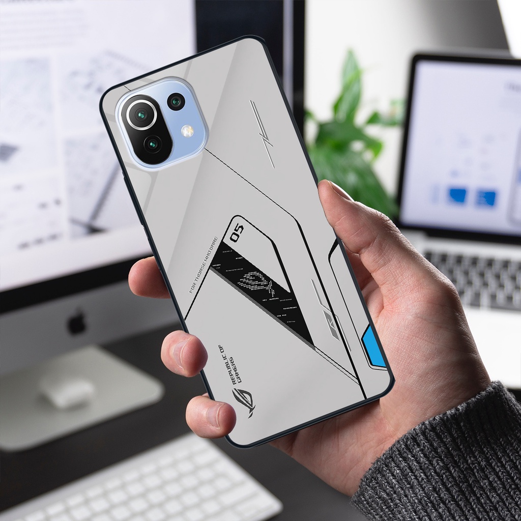 Ốp lưng Xiaomi Mi 11, Mi 11 Pro, Mi 11 Lite - ROG Gaming edition, chất liệu kính cường lực