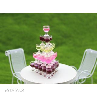 10pcs Miniature Wine Glasses Goblet Kitchen Foods for 1/12 Dolls House Decor