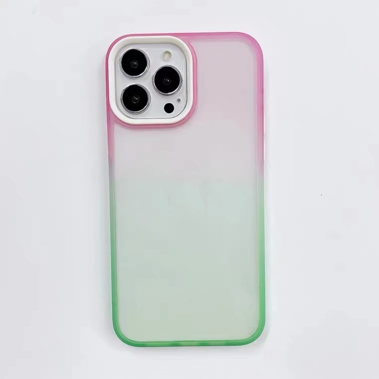 Ốp Điện Thoại Trong Suốt Màu Cầu Vồng Chống Rơi Cho iPhone 13 Pro max 12 Pro max 11 Pro max