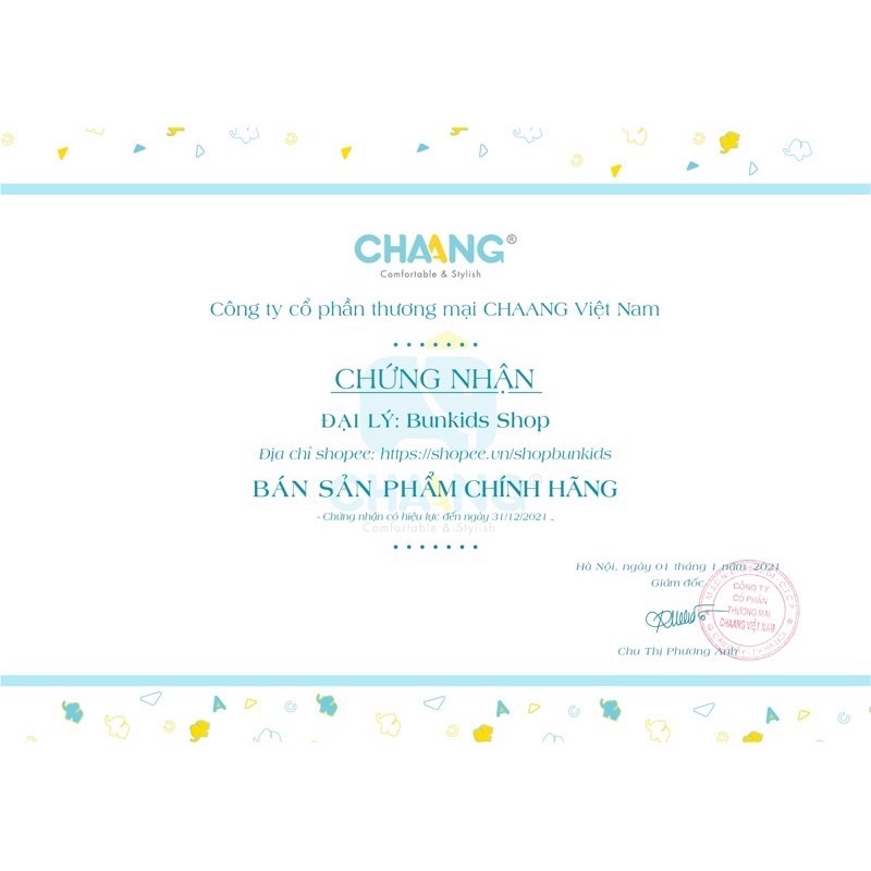 Gối sơ sinh CHAANG có lõm vỏ cotton ruột bông