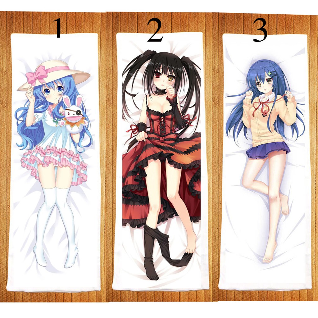 Gối ôm date a live kurumi yoshino tohka 40cm x 1m bán sẵn đặt in theo yêu cầu dakimakura (Tặng 1 poster hoặc 1 huy hiệu)