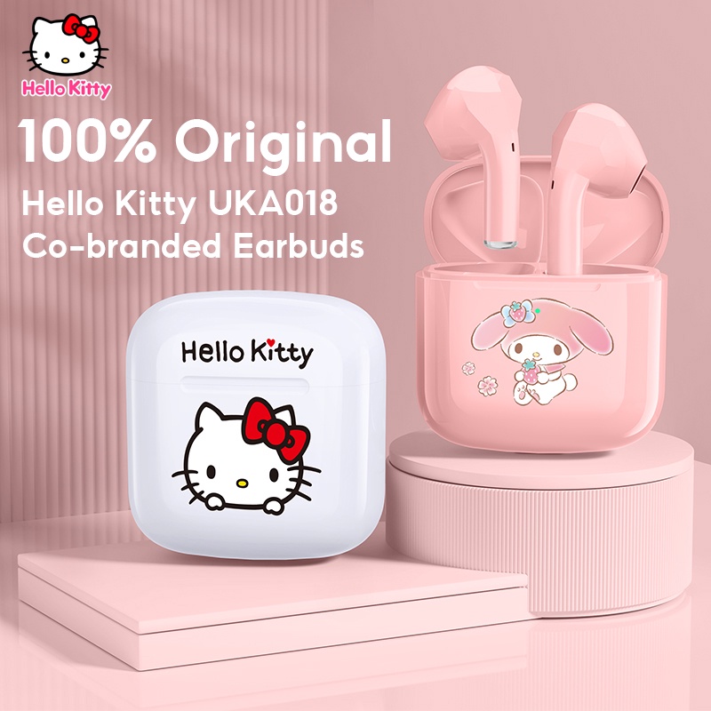 Tai nghe không dây Mini UKA018 TWS Kèm Mic Hình Hello Kitty