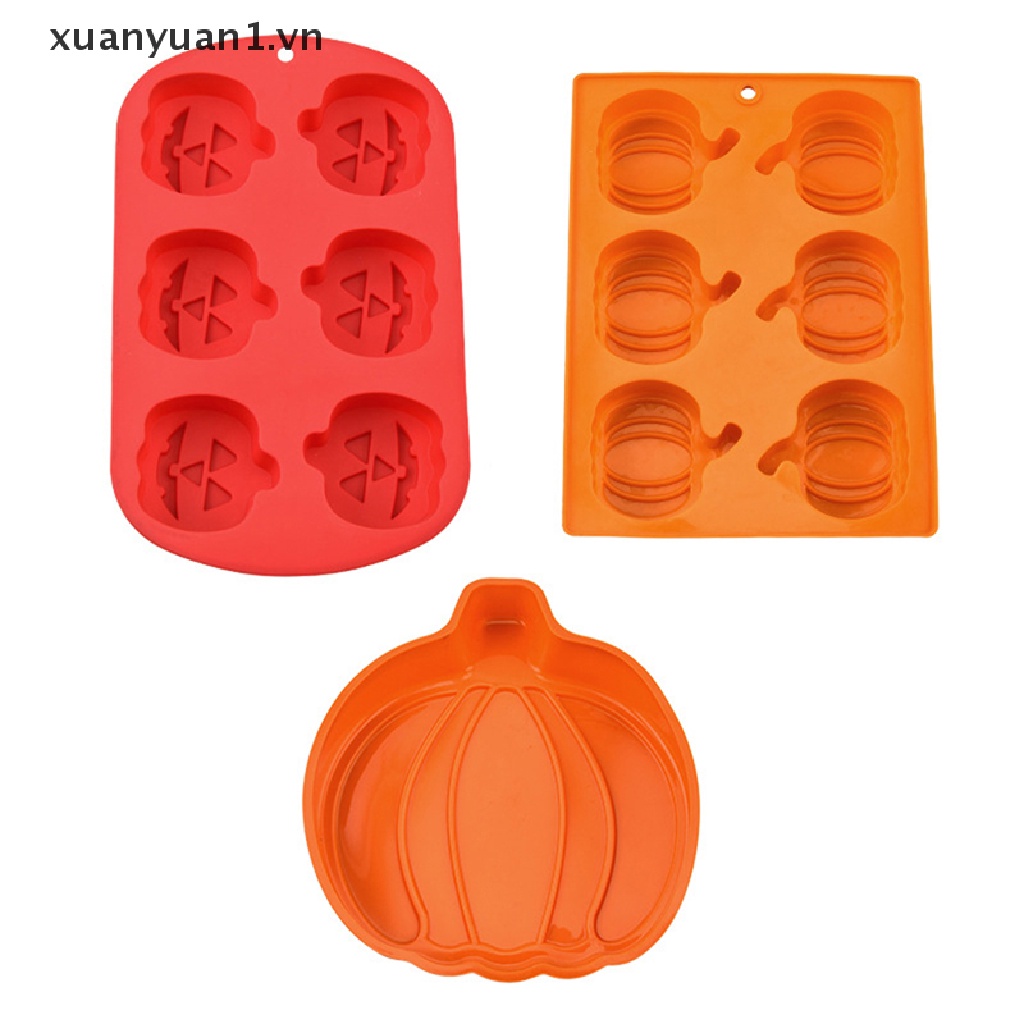 Khuôn Silicon Làm Kẹo Đường Trang Trí Bánh Kem Phong Cách Halloween