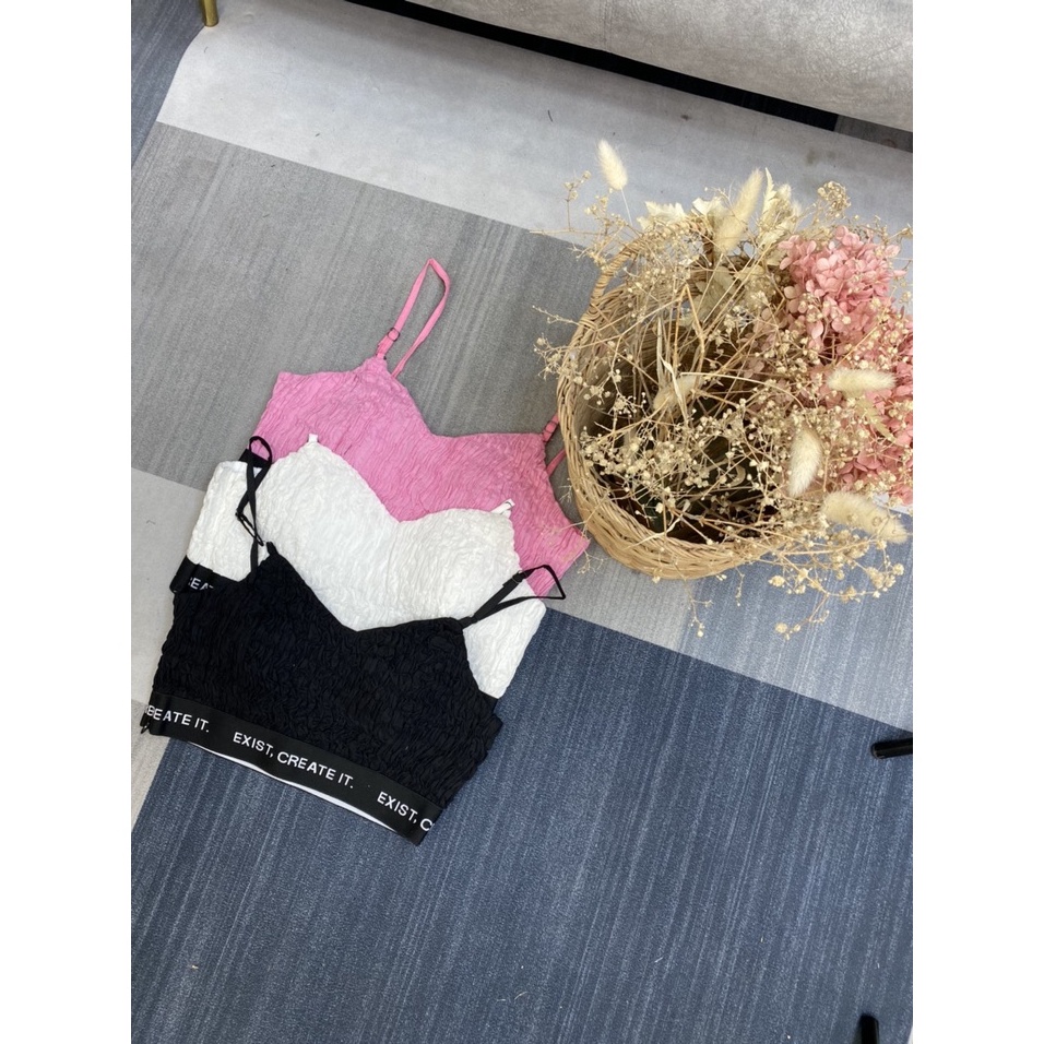 Áo Bra Vải Xốp Chữ LSEOUL A2387 Cá Tính Năng Động