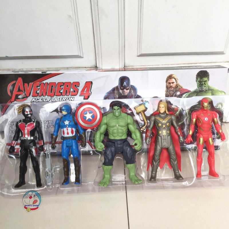 Bộ 5 siêu anh hùng Avengers tích hợp sẵn pin phát sáng