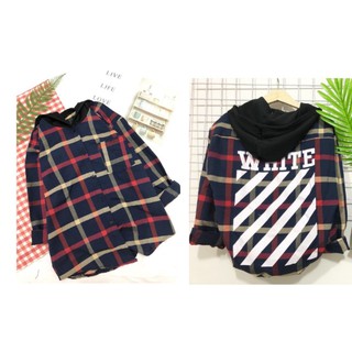 Áo khoác unisex caro phối nón thời trang cao cấp jcj8819