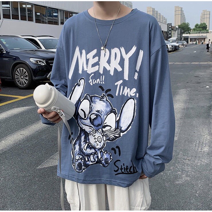  Áo thun tay dài WIND phông unisex form rộng MERRY sweater nam nữ oversize ulzzang | BigBuy360 - bigbuy360.vn