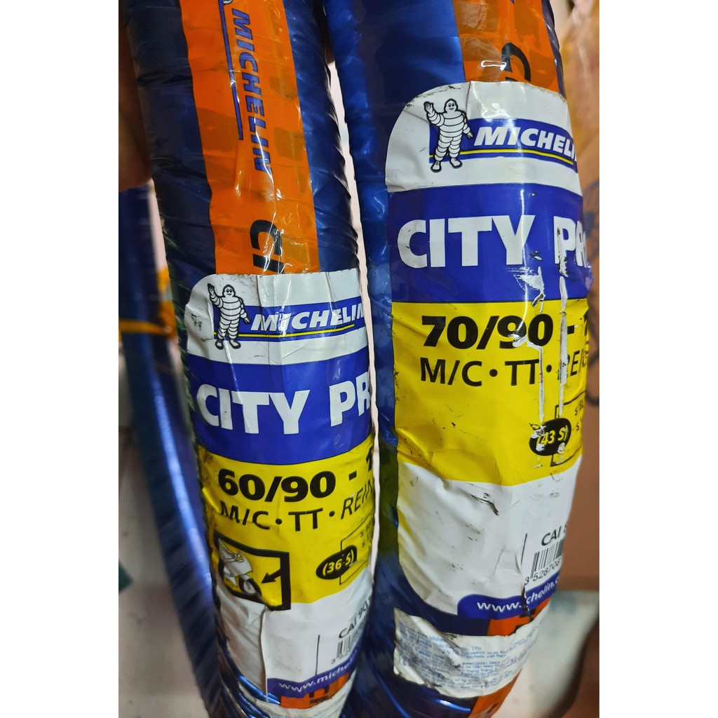 Cặp vỏ MICHELIN CITY PRO loại dùng ruột 60/90-17; 70/90-17