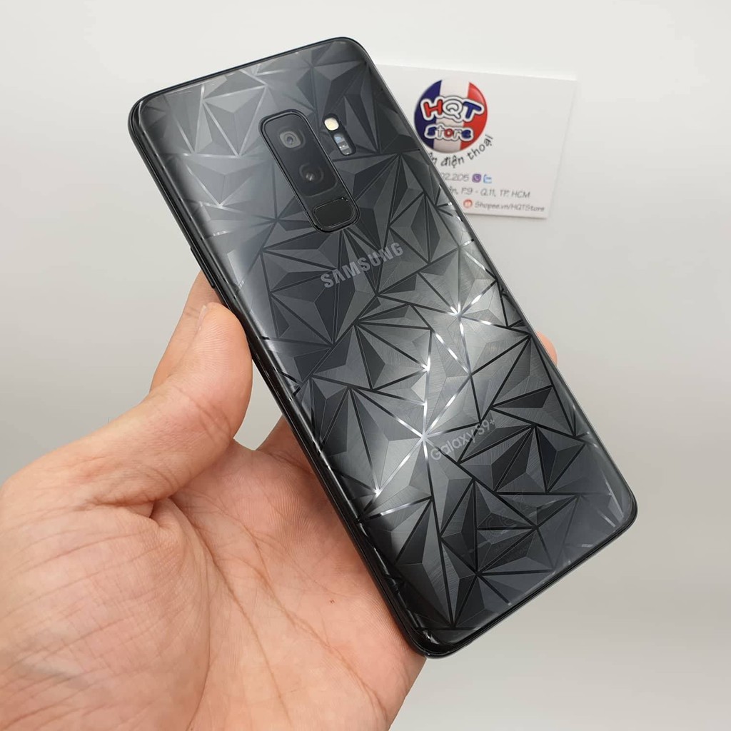 Miếng dán mặt lưng 3D vân kim cương cho S9 / S9 Plus