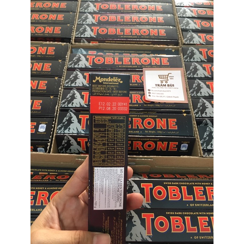 [HOT DEAL] 48K/ THANH TOBLERONE DARK CHOCOLATE HONEY ALMOND. DATE 09/2022