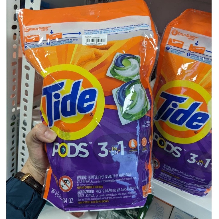 Viên giặt quần áo TIDE Pods 3in1 967(42 Viên) / Viên giặt Tide thơm quần áo