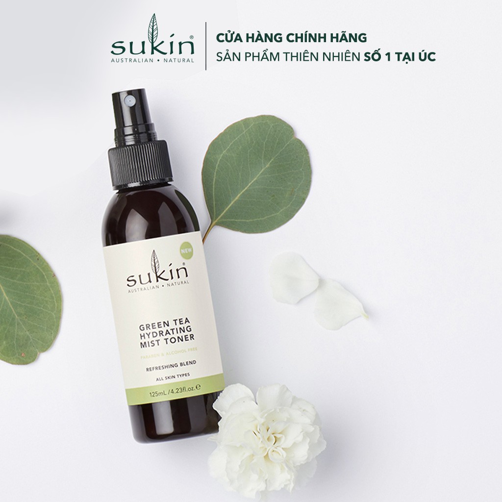 Nước Cân Bằng Dạng Phun Sương Hương Trà Xanh Sukin Green Tea Hydrating Mist Toner 125ml