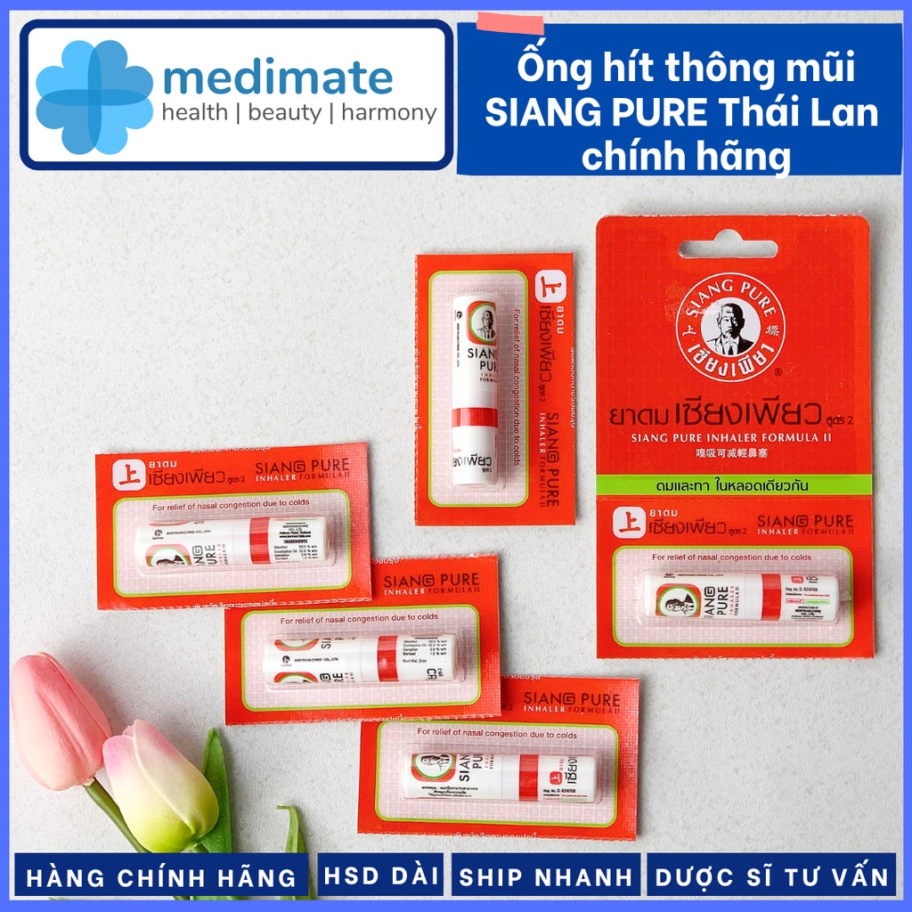 Ống hít thông mũi Thái Lan SIANG PURE chính hãng